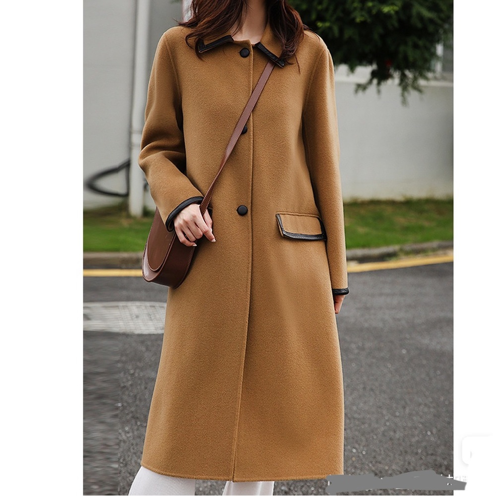 100% wool lamb leather coat
